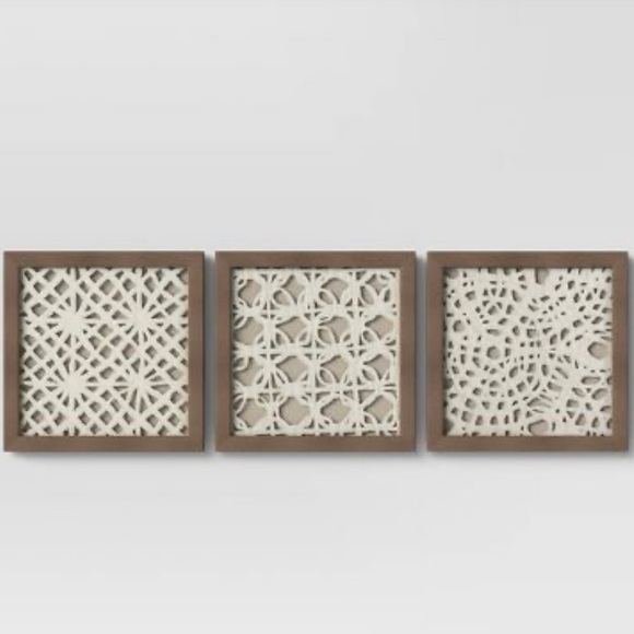 Threshold Rice Paper Shadow Box Wall Decor Set - Picture 7 of 8